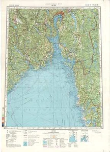 Russische Sowjetische Militär Topographische Karte - OSLO (Norwegen) 1:500 000, hrsg. 1979 - Bild 1 von 5