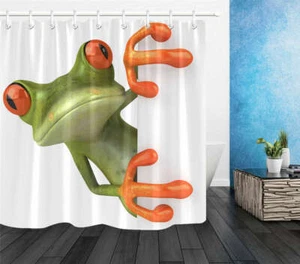 Frog Prince Waterproof Bathroom Polyester Shower Curtain Liner Water Resistant - Bild 1 von 8