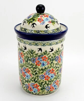 Polish Pottery Market Kitchen Canister by Zaklady Poland - 45 oz.