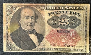 1874 Fractional Currency 25 Twenty Five Cents U.S. Note Bill 5th Issue - Picture 1 of 2