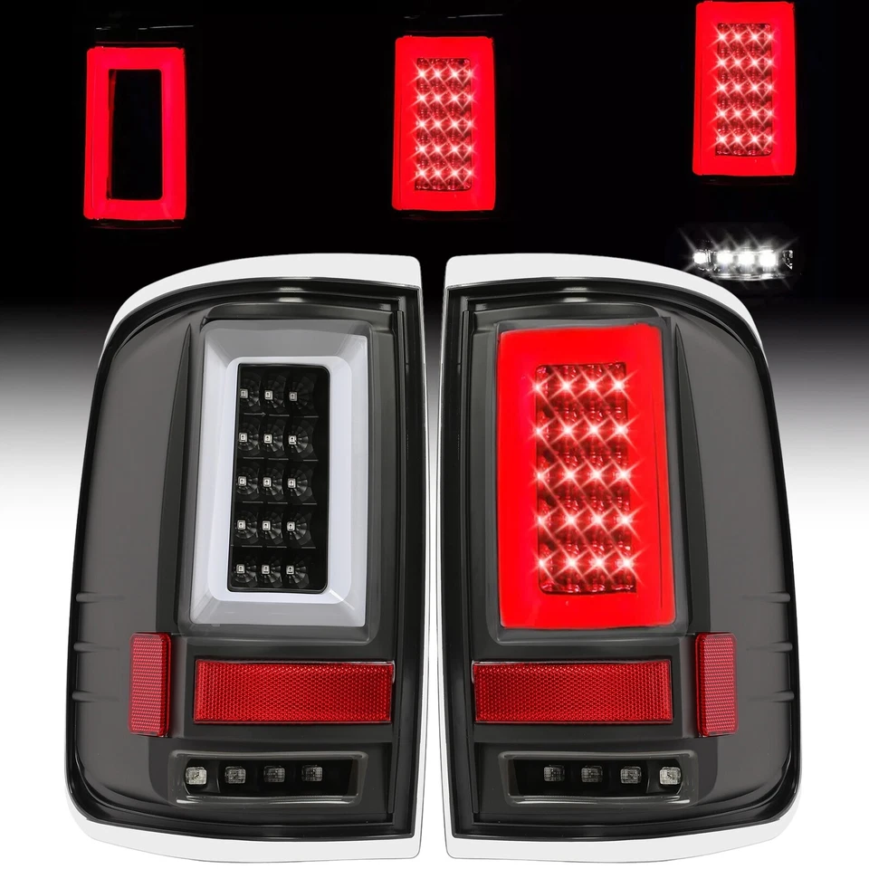 Black For Ford F150 LOBO 2004 2005 2006 2007 2008 LED Tube Tail Lights Lamps DOT - Image 1 of 4