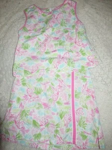 nwot Pink Zebra pink green zebra top skort set girl 5 free ship USA - Picture 1 of 3