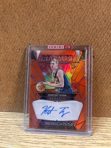 2023-24 Panini Obsidian - Rookie Eruption Auto Hunter Tyson Orange 26/75 - Picture 1 of 2