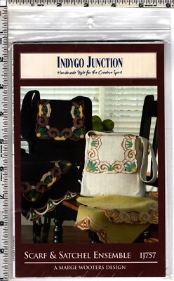 "Scarf & Satchel Ensemble" ©2006 Indygo Junction Sewing Craft Pattern # IJ757 - Image 1 of 4