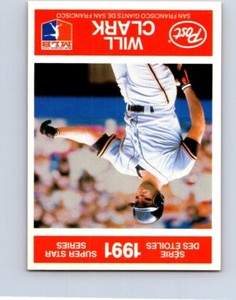 BASEBALL CARD 1991 POST CANADA SUPER STAR SERIES SF GIANTS WILL CLARK   NO412