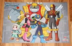 2004 MegaMan NT Warrior Capcom Vintage Small Poster 42x28cm - Picture 1 of 2