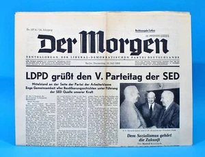 Der Morgen 10. Juli 1958 zum 67. Geburtstag Hochzeit 10.07.1958 DDR 10.7.1958 - Bild 1 von 1