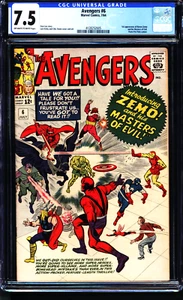 Avengers #6 (1964) CGC 7.5 -- O/w to white pgs; 1st Baron Zemo & Masters of Evil - Bild 1 von 2