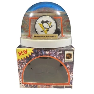 Vintage Pittsburgh Penguins Fan Dome Snow Globe NHL Licensed Original Box RARE - Picture 1 of 12
