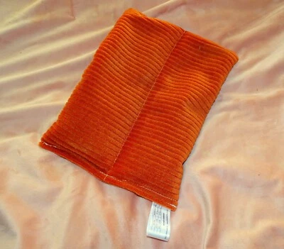 WHEATBAGSRUS Lower Back pain relieving wheat bag in Orange ribbed corduroy Aroma Free.