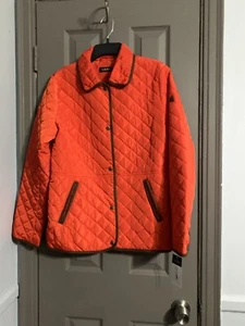 Ralph Lauren Women's Snap Button Quilted Jacket Spicey Orange Size M Retail $150 - Picture 1 of 12