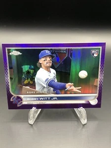 2022 Bobby Witt Jr RC Debut Purple Refractor Topps Chrome USC176 Royals - Bild 1 von 2