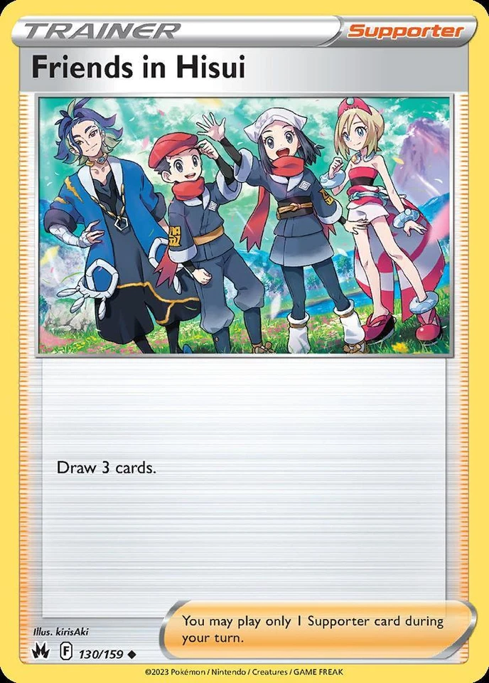 Pokemon Friends in Hisui (130/160) Crown Zenith LP REVERSE HOLO - Image 1 of 1