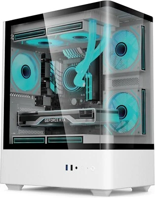 IONZ Gaming PC Case KZ19 SPIN Tempered Glass Side RGB Fans Mesh or Acrylic Front - Image 1 of 2