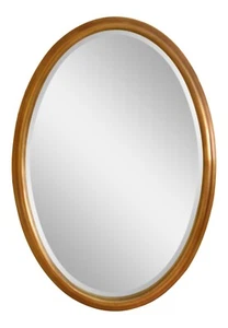 31829EC: Oval Gold Framed Beveled Glass Wall Mirror - Picture 1 of 4
