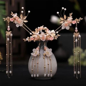 Metal Tassel Headwear Multicolor Ancient Hairpins New Hanfu Headwear - Picture 1 of 16