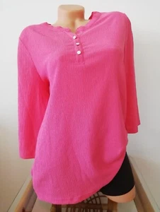 Gr. 42-44*50*56 Mia Moda Damen Shirt 3/4 Arm Polyesterkrepp pink - 40% Rabatt - Bild 1 von 3