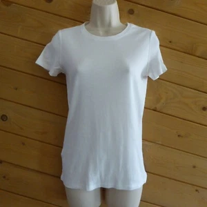 Eddie Bauer Solid White Short Sleeve Tee T-shirt 100% Cotton S Layer Basic Top S - Picture 1 of 9