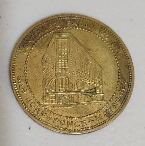 GONZALEZ PADIN PUERTO RICO VINTAGE INAGURAL TOKEN 1923 Cover