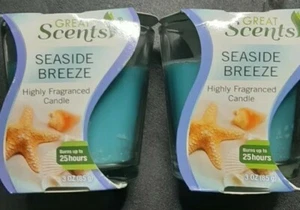 2 x Great Scents 3 Oz Seaside Breeze stark duftende Kerze (25 Std.) 🐇🆓️📦 - Bild 1 von 3