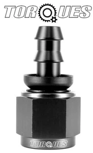 AN -8 (AN8) STRAIGHT to 10mm Barb Hose Fitting Adapter In Stealth Black - Picture 1 of 2