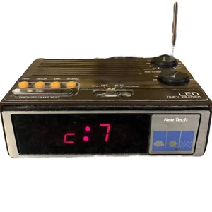 Vintage Ken-Tech LED Weather Alarm Clock T-2550 Time N Weather Tested Works - Picture 1 of 7