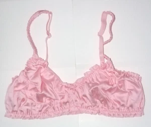 Reggiseno/Bralette Victoria's Secret San Valentino ROSA seta svolazzante raso logo S - Foto 1 di 4