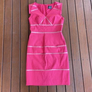 Adrianna Pepell Bodycon Dress Size 4 Geranium Pink Cocktail Party - Picture 1 of 9