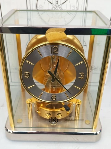 Jaeger LeCoultre Atmos Gold Plate Clock Perpetual Motion Atmospheric 1995 Used Cover