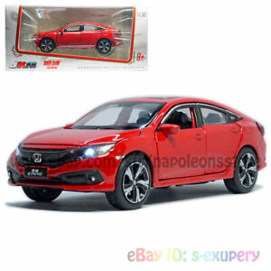 1:32 Honda Civic 10th Model Car Alloy Diecast Toy Vehicle Collection Gift Red