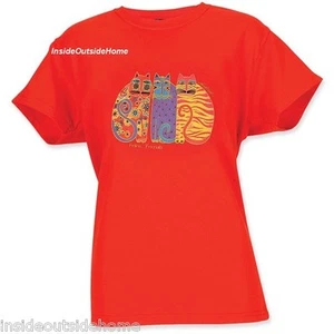 Laurel Burch T Shirt Cat Feline Friends Cotton SMALL New Retired ALMOST GONE - Picture 1 of 2