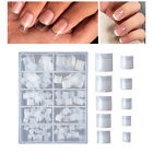 200 pièces demi-couverture carrée faux ongles français avec boîte