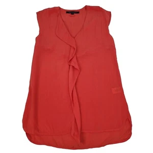 FRENCH CONNECTION 100% Silk Top Blouse Size 8 XS With Ruffle Detailing EUC - Picture 1 of 6