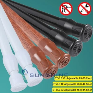 Verstellbare 23" bis 43" Kunststoff Stahl Vorhangstange für Dusche, Tür oder Fenster USA - Bild 1 von 43