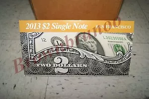 2013 $2 colección billete único dos dólares banco de la Reserva Federal de San Francisco - Imagen 1 de 6