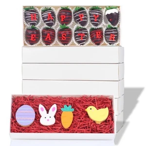 20Pack 12x4.8x2Inch Easter Day Clear Cookie Boxes Chocolate Covered Strawberr... - Picture 1 of 8