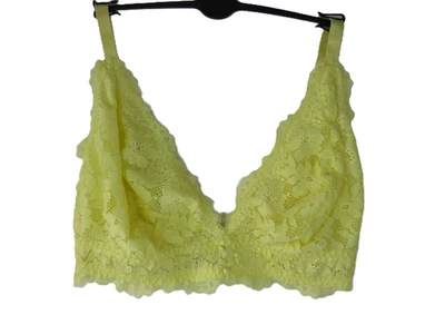 George Entice Lace Bralette Yellow Size 16 Non Wired Unpadded Lined - Image 1 of 4