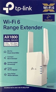 TP-Link RE605X Ripetitore Mesh WiFi 6 AX1800Mbps, 2 Antenne Esterne, Amplificato - Foto 1 di 4