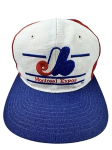 Vintage 90s Montreal Expos MLB The Game Barline Wool SnapBack Hat - Picture 1 of 14