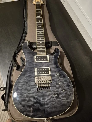 Trapunta PRS SE Custom 24" 'Floyd' Chitarra Elettrica Carbone con Borsa Gig - Immagine 1 di 4