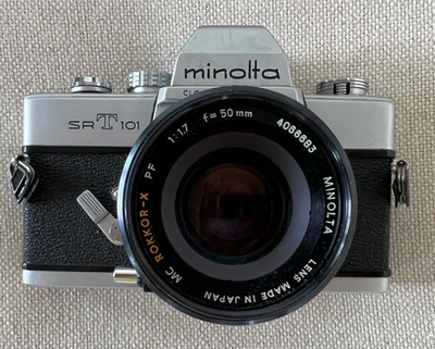 Minolta SRT 101 Camera with 50 mm lens as pictured - Image 1 of 4