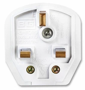 MASTERPLUG - 13A Zwart-Witte Stekker - Afbeelding 1 van 1