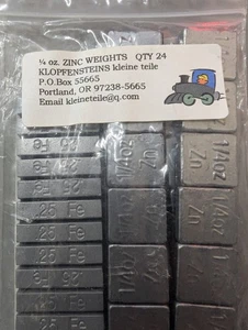 Acme 24 Klopfensteins 1/4oz Zinc Weights w/.25 Weights (24 Pack+12 Pack) - Picture 1 of 1