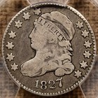 1827 JR-11 Capped Bust dime, PCGS VG8, gem-for-the-grade orig DavidKahnRareCoins