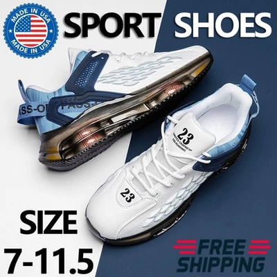 Fashion Mens Sneakers Outdoor Athletic Jogging Tennis Gym Sport Shoes Breathable - Image 1 of 4