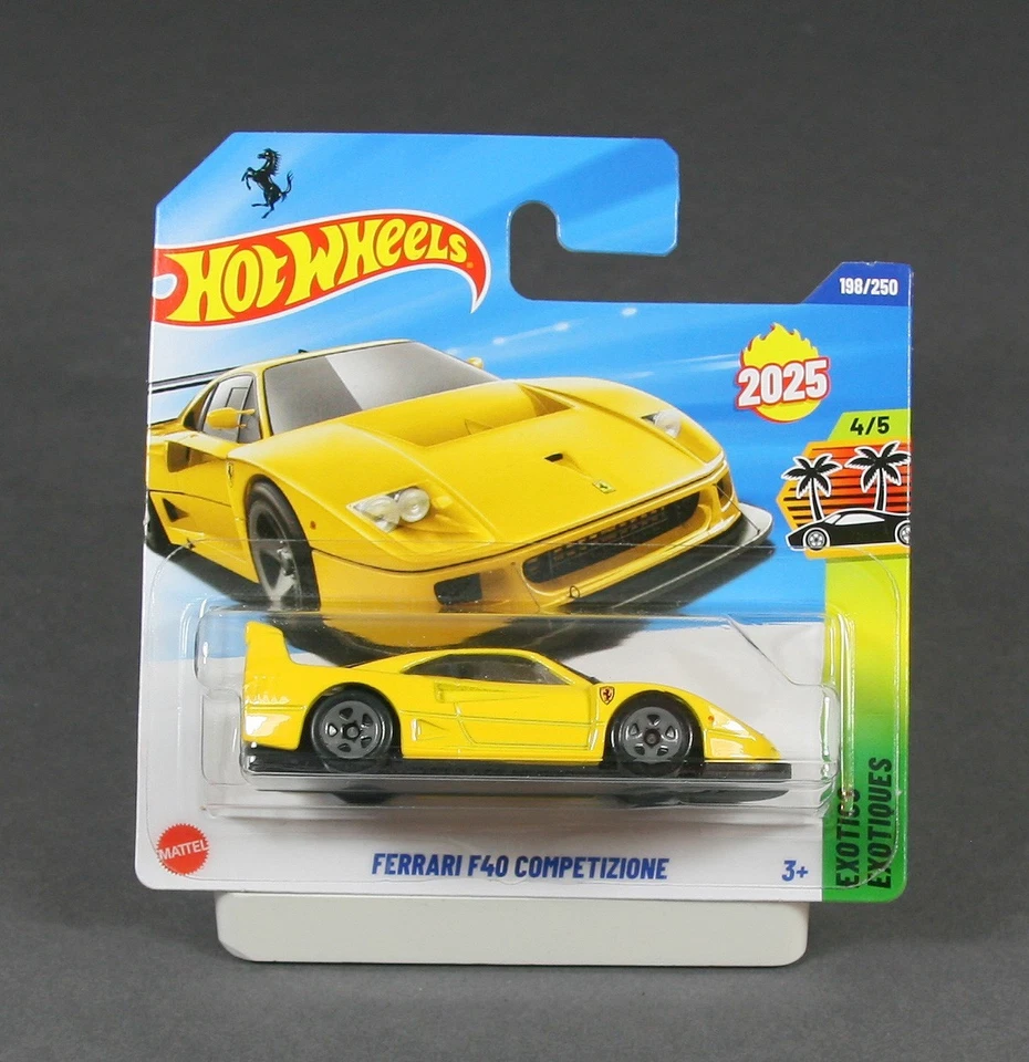 Hot Wheels Exotics 2025 Ferrari F40 Competizione giallo giallo JBB92 1/64 - Immagine 1 di 1