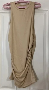 Damen Umstands Sommerkleid seitliche Raffung ärmellos figurbetont M - Bild 1 von 6