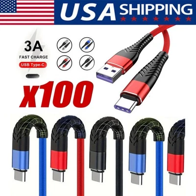 USB C Type C Charger Cable Lot Fast Charging for Samsung S23 S20 S21 S22 Cord - Image 1 of 4