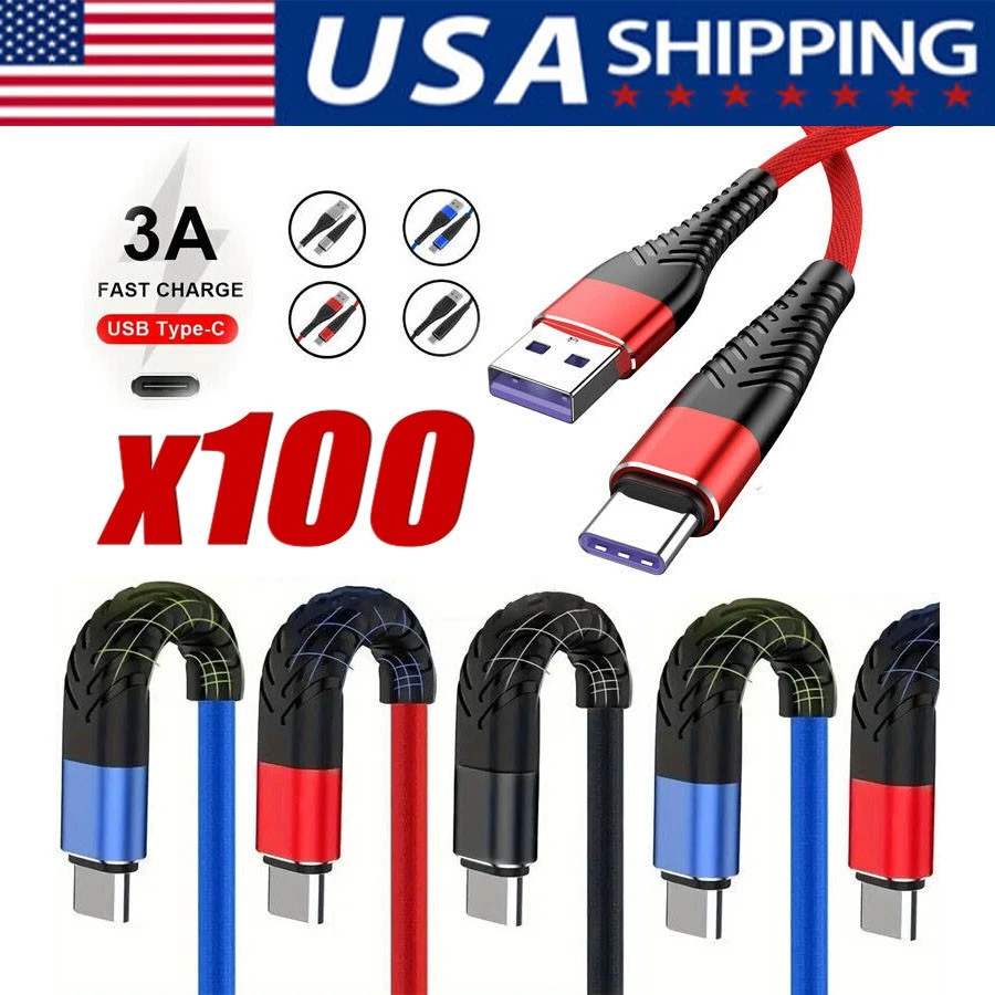 USB C Type C Charger Cable Lot Fast Charging for Samsung S23 S20 S21 S22 Cord - Image 1 of 4