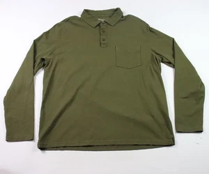 UNTUCKit Polo Shirt Mens XL Long Sleeve Green Long Sleeve Cotton Pocket - Picture 1 of 9